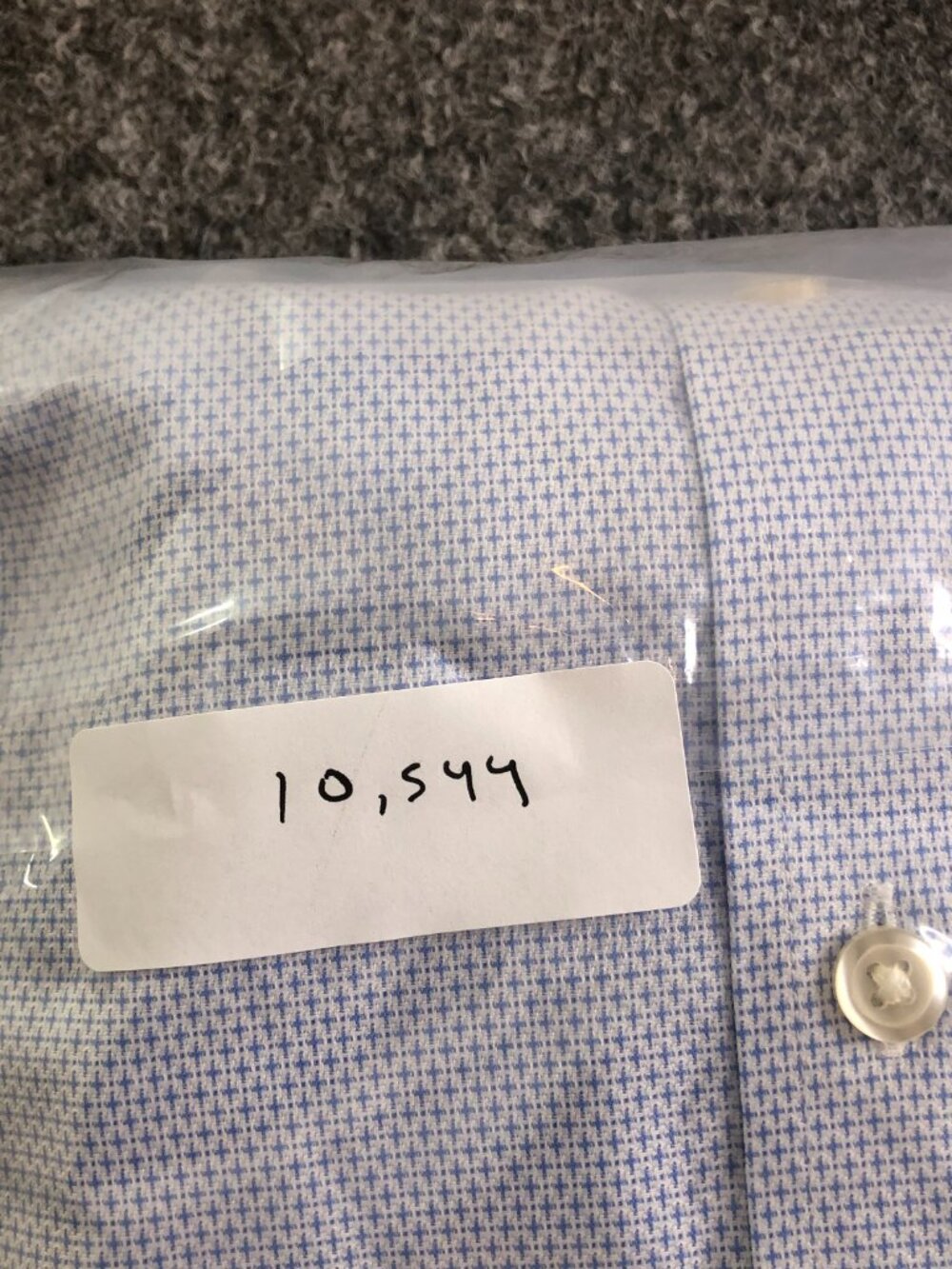 Charles Tyrwhitt Shirt Mens 18 35 Blue Non Iron Slim Fit Micro Check French Cuff - Picture 9 of 9